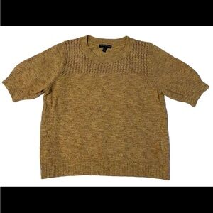 BANANA REPUBLICAN Women’s Large Soft Knit Puff Short Sleeve Sweater Cotton Large